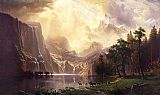 Albert Bierstadt - Among the Sierra Nevada Mountains California painting